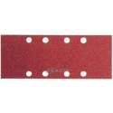 Dronco, abrasive strips 93 x 177 mm, for Velcro system, K80, 10 pieces, 8-hole