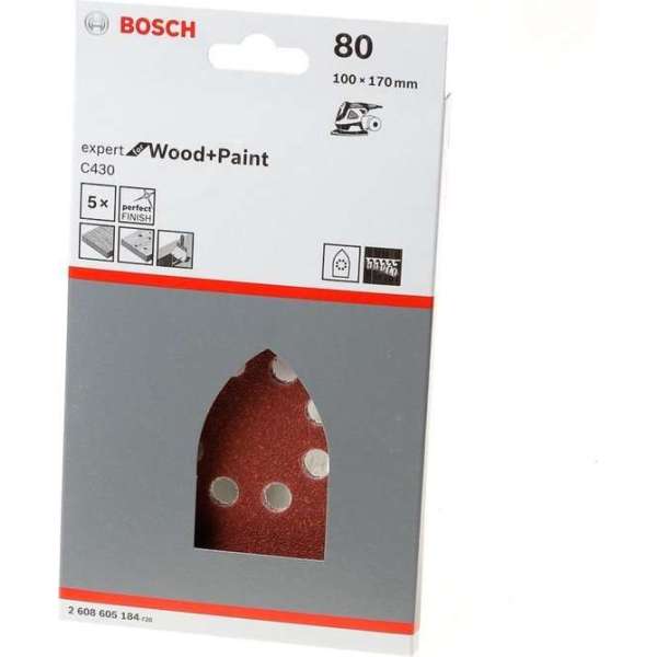 Bosch - 5-delige schuurbladenset 100 x 170 mm