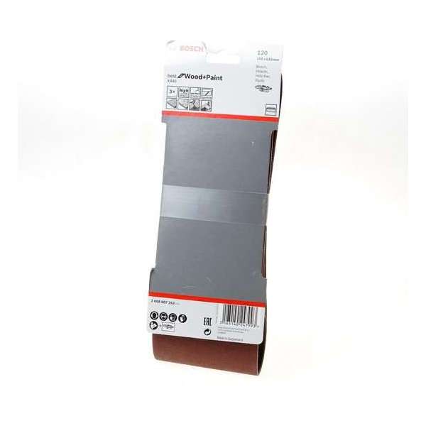 Bosch - 3-delige schuurbandset 100 x 610 mm - 120