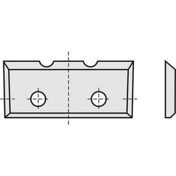 Hm messen 23 x 7 x 1,5 mm. spaanbrekers (2 groeven)