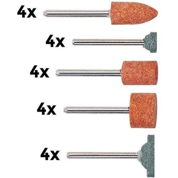 Slijpstenen (20 delig) om te schuren, slijpen en frezen