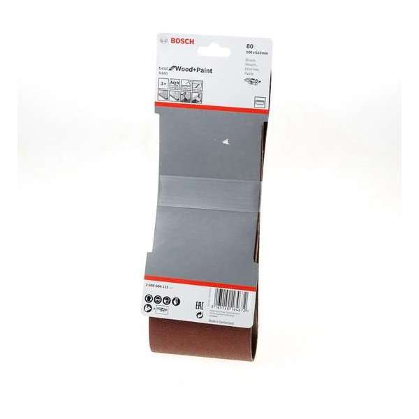 Bosch - 3-delige schuurbandset 100 x 610 mm - 80