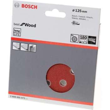 Bosch - 5-delige schuurbladenset 125 mm, 180