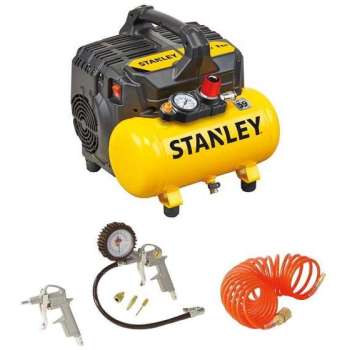 STANLEY - Silent Compressor DST 100/8/6 – inclusief 6-delige Accessoire set