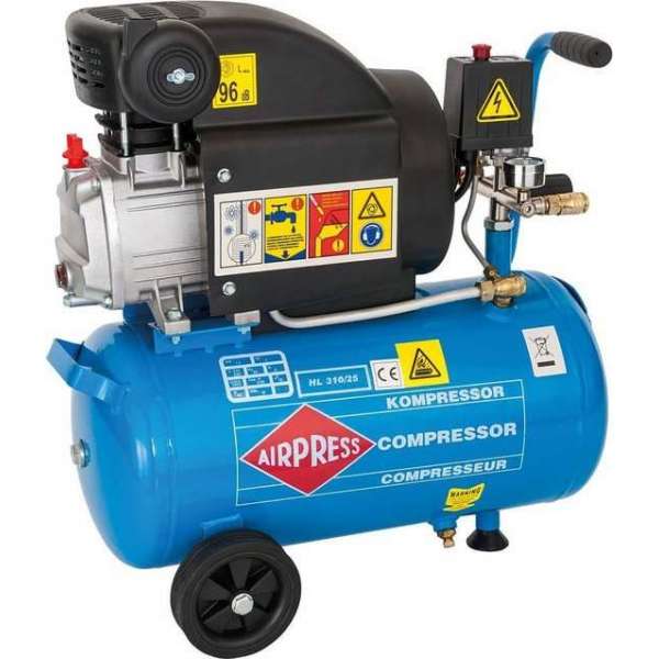 Airpress HL 310-25 Compressor - 1,5 kW - 8 bar - 24 l - 196 l/min