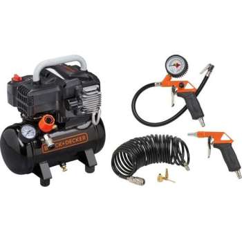 BLACK+DECKER Compressor BD195/6-NK -  inclusief 6-delige Accessoire set