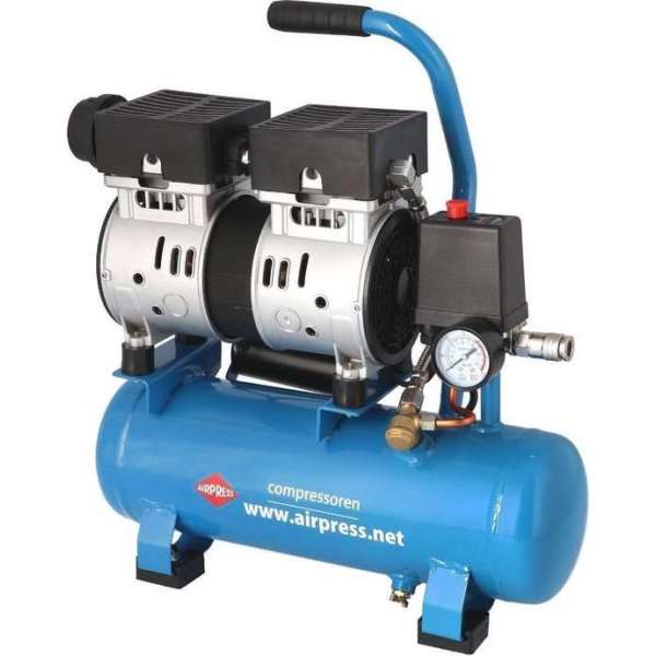 Airpress L 6-105 Silent Compressor - Olievrij - 6L - 8 bar