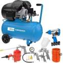 Gude Compressor 405/10/50 V-Blok Incl 15 Delige Luchtgereedschaps Set - 250 liter per minuut