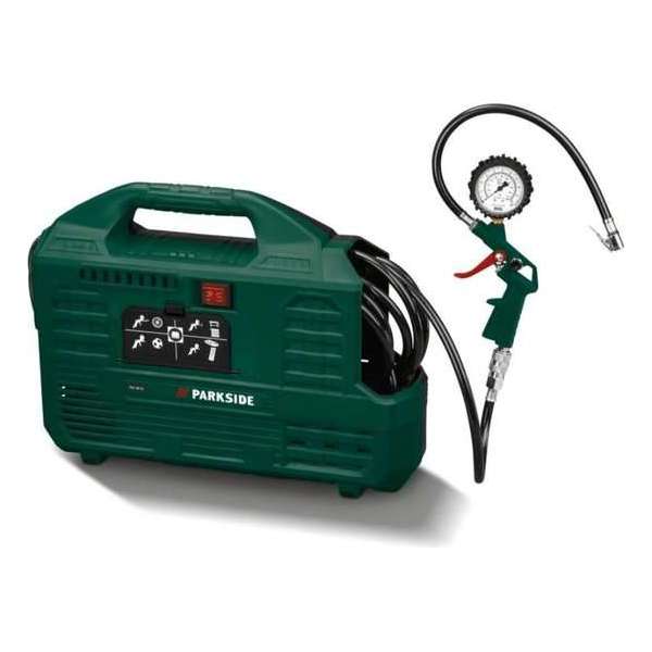 PARKSIDE® Draagbare compressor - Geschikt voor huis-, tuin- en keukengebruik - 8 bar - 1100W