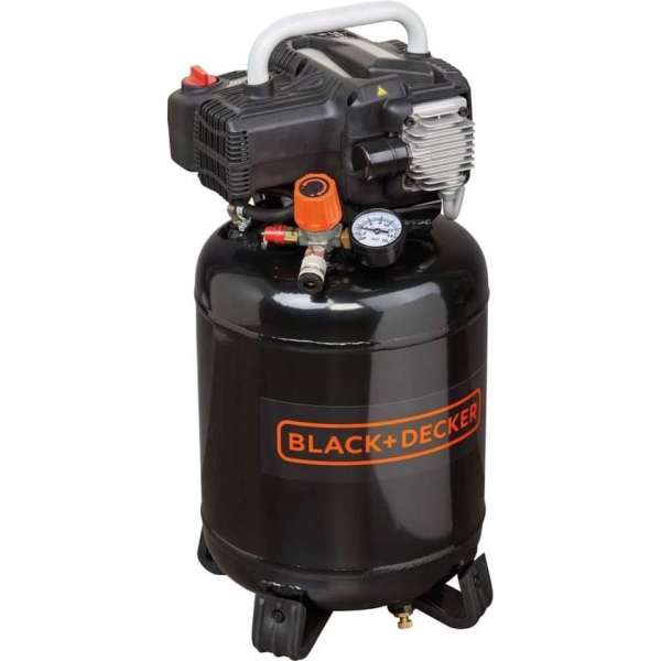 BLACK+DECKER Compressor BD195/24V/NK - Olievrij - Tank 24 Liter - 10 Bar