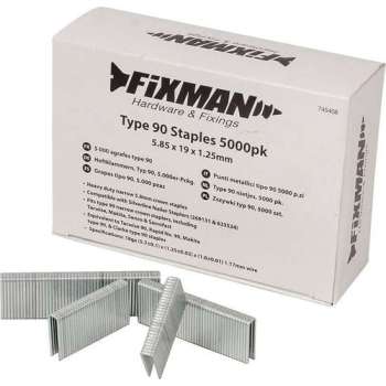 Fixman Type 90 Nietjes - Nieten - 19 mm. - 5000 stuks