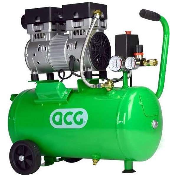 Stille compressor ACG24/8-SILENT | olievrij | 24L | 8 bar | 126L/min