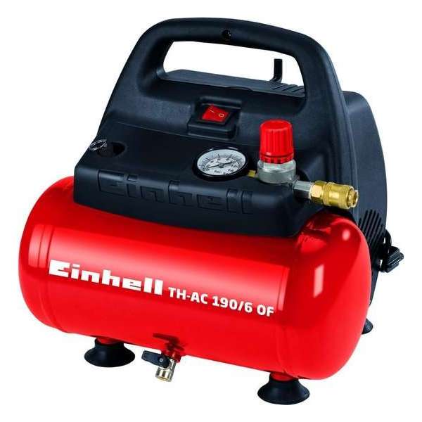 Einhell TH-AC 190/6 OF Compressor - 1100 W - 6 L - Max. werkdruk: 8 bar - Olievrij