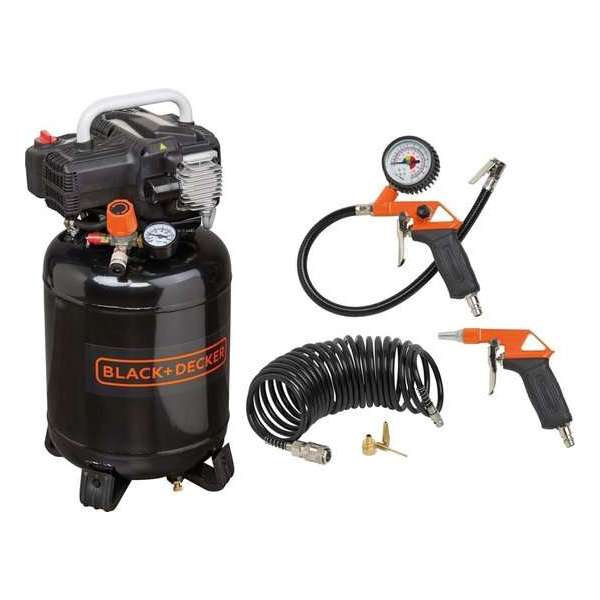 BLACK+DECKER Compressor BD195/24V-NK  – inclusief 6-delige Accessoire set