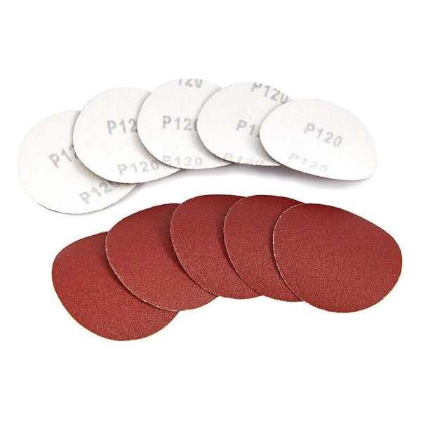 HBM 10 Delige set 75 mm. Velcro Schuurschijfjes, Schuurpads K150