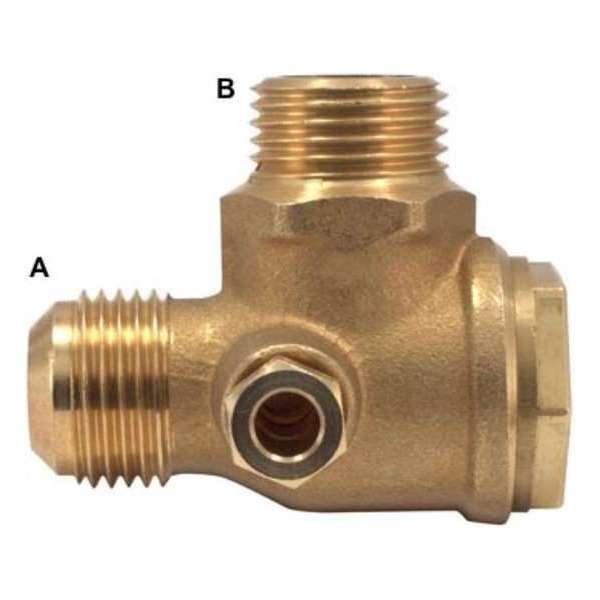 Terugslagklep - terugslagventiel voor compressor 1 x 3/8" en 1 x ½” buitendraad