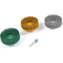 HBM 3 delige 50 mm. Bristle Disc Set met 6 mm. Stiftopname.