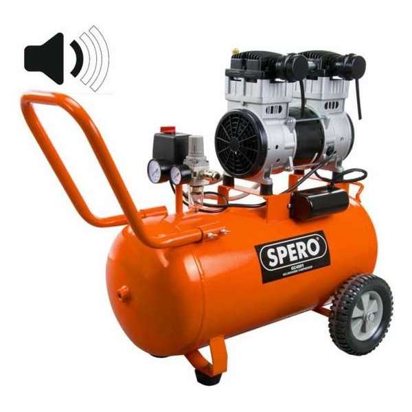 360 Ltr/min Geluidsarme 58dB SPERO Compressor - 50Ltr Tank - 9Bar