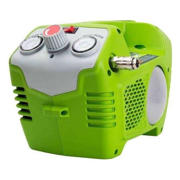 Greenworks Accu Luchtcompressor mét 40V Accu en Snellader!