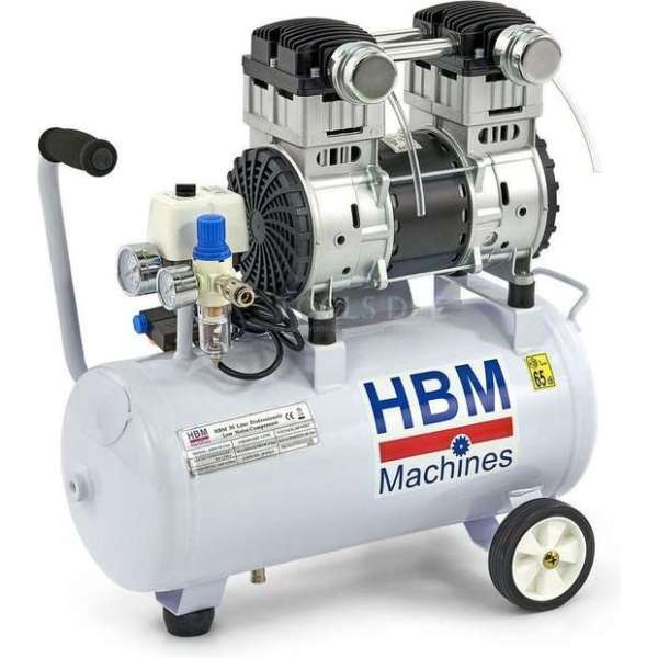 HBM 30 Liter 1,5 PK Professionele Low Noise Compressor