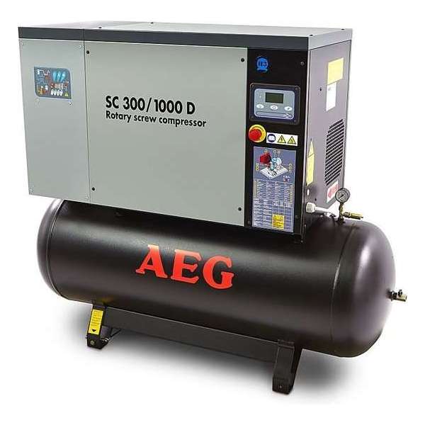 AEG 270 Liter 10 PK Schroefcompressor Met Droger