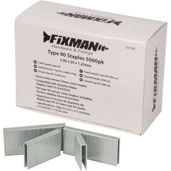 Fixman Type 90 Nietjes - Nieten - 25 mm. - 5000 stuks