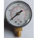 K&W Manometer 50 mm diameter 0-12 bar met 1/8"  onder aansluiting geschikt voor luchtdruk