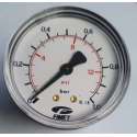 K&W Manometer 63 mm diameter 0-1 bar met 1/4"  achter aansluiting geschikt voor luchtdruk