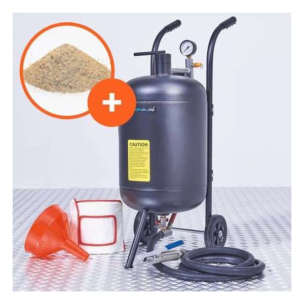 Datona® Mobiele straalketel - 45L + 100 kg Si Silicaat