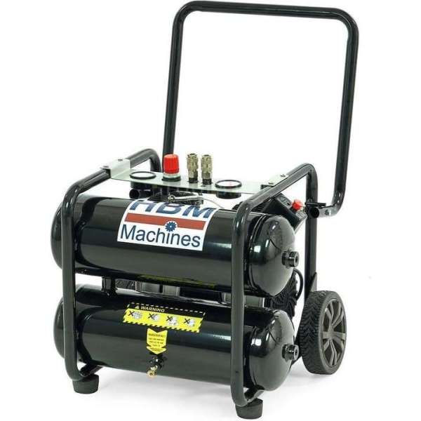 HBM 20 Liter 1,5 PK Verrijdbare Professionele Low Noise Compressor