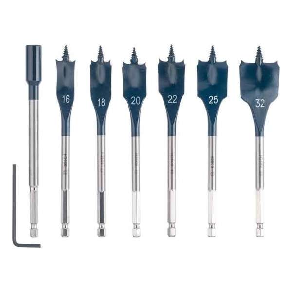 Bosch 7-delige speedborenset Self Cut Speed 0 inclusief verlenging (152 mm)