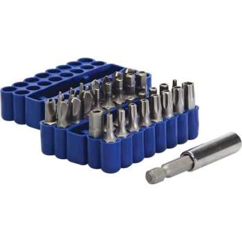 Silverline Bit Set met Magnetische Bithouder - Lengte 25 mm. - 33 Delig