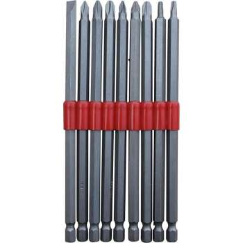 Hofftech Lang Bit Set 150 mm. PZ1-3, PH1-3, torx (10 Delig)