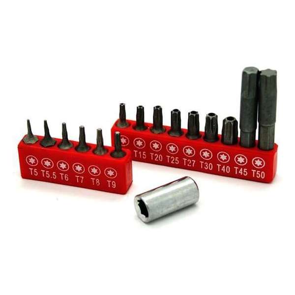 Hofftech Bitset Torx Chroom Vanadium (16 delig)