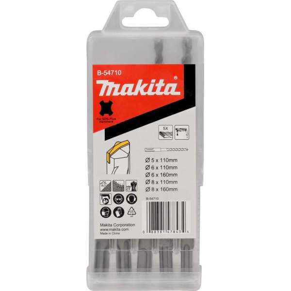 Makita B-54710 PBS: borenset 5-delig SDS-PLUS