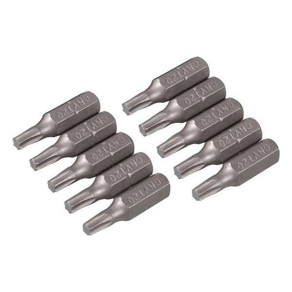 Silverline Cr-V Torx Schroevendraaier Bits - 25 mm. - T20 - 10 stuks