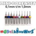 Kleine boortjes met dikke schacht 0,1mm t/m 1,0mm