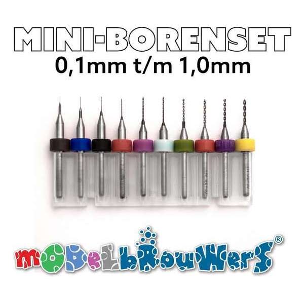 Kleine boortjes met dikke schacht 0,1mm t/m 1,0mm