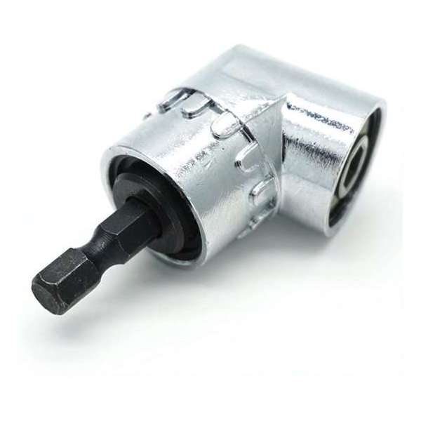 Haakse bithouder voor 1/4" bits, Compact, Snelsluiting.