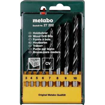 Metabo 627202000 8-delige Houtboren set in cassette - 3-10mm