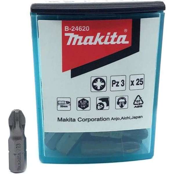 Makita B-24620 Bitset 25x PZ3 (Pozidriv)