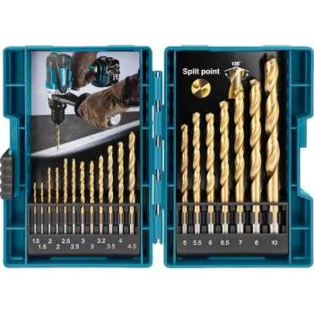 Makita D-67527 Metaalborenset 19-delig