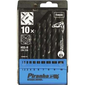 Piranha HSS metaalboren cassette, 10 stuks 1 - 10mm X56030