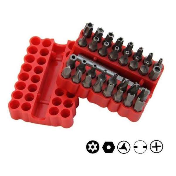 33-Delige Torx / Hex Bitset - Bit Doppenset Voor Torx / Hex Schroeven