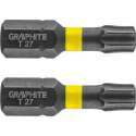 GRAPHITE Bit IMPACT TX 27 x 25 mm, S2 Staal Full Fit Kop, 2 stuks