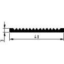 Luvema Slijtstrip alu brute 40x3mm geboord