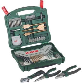 Bosch X-Line borenset - 70-delig - Titanium Plus Serie - Voor hout, metaal en steen - Met gratis handgereedschap