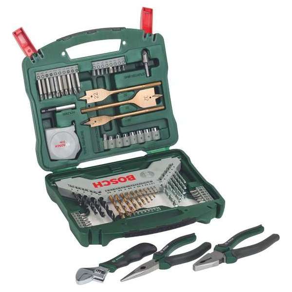 Bosch X-Line borenset - 70-delig - Titanium Plus Serie - Voor hout, metaal en steen - Met gratis handgereedschap