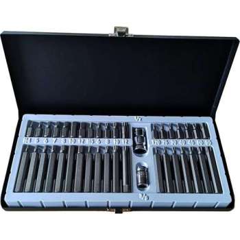 Onex 40-delige Inbus Torx en Spline Bit Set - in Metalen Koffer