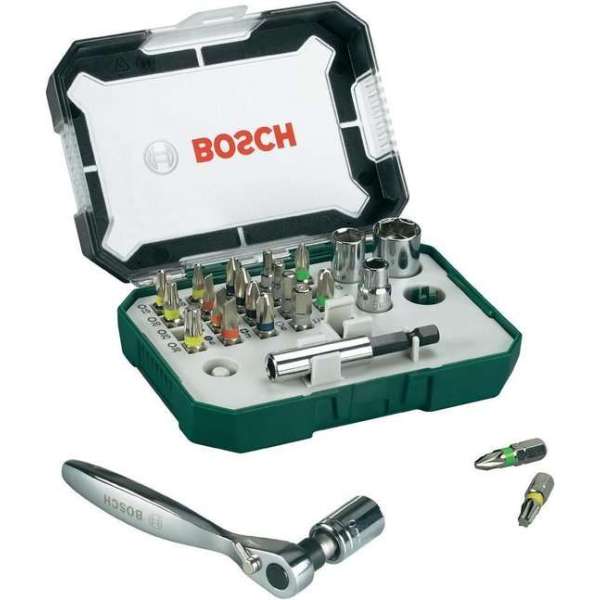 Bosch X-Line bitset- en ratelset 26-delig